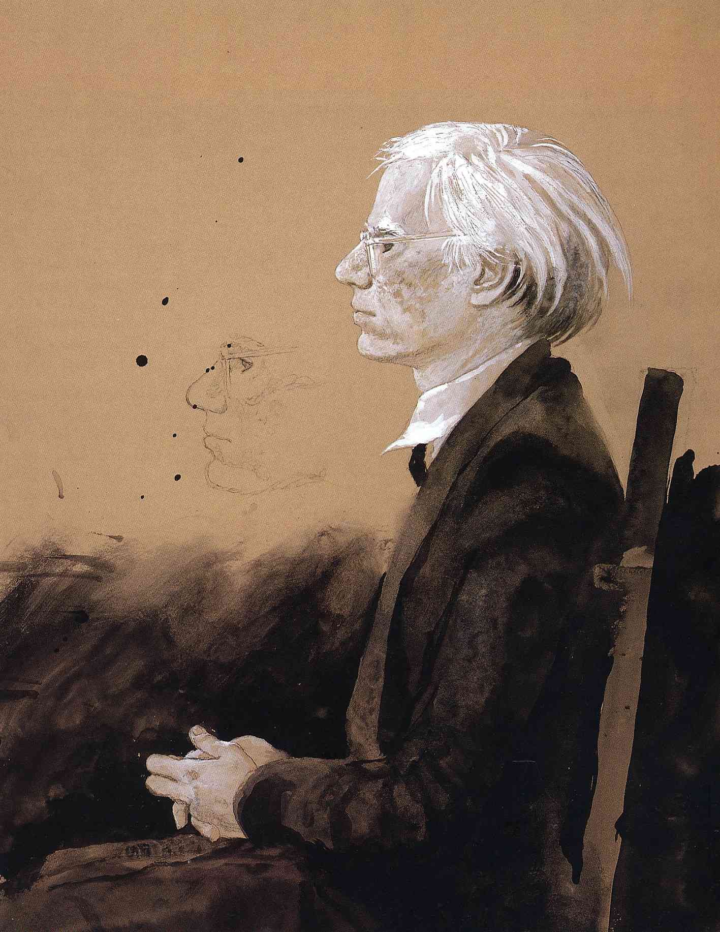 Andy Warhol – Facing Left by Jamie Wyeth (1976)