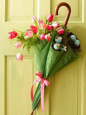 April showers bring May flowers #spring #easter #wreaths