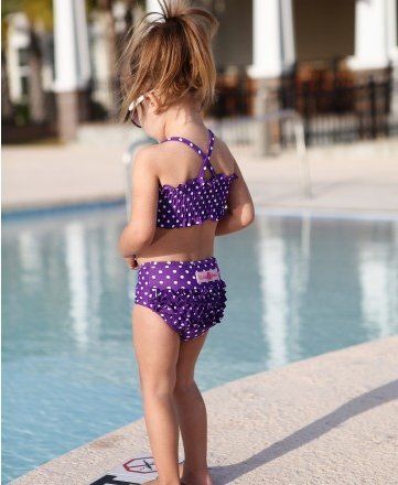 Baby Girl Bikini – Purple Polka Dot Swim Suit « Clothing Impulse