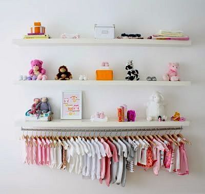 Baby room shelves