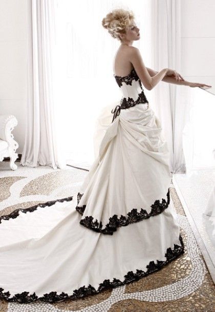 Black And White Wedding Dresses