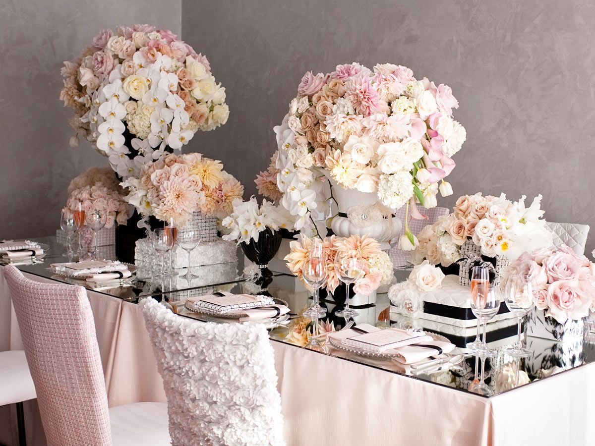 Blush wedding flowers