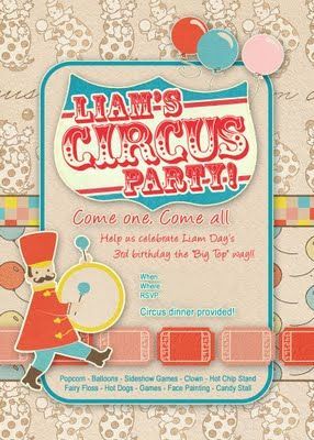 Circus invite