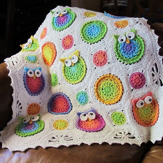 Crochet Owl blanket @ DIY Home Crafts