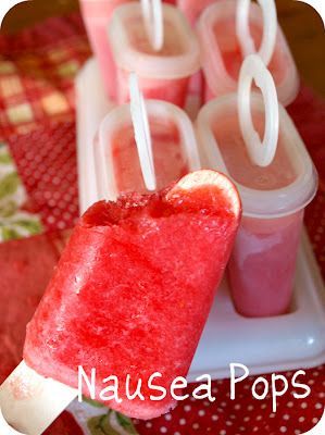 DIY: Nausea Pops for morning sickness…. One day Ill be glad I pinned this.