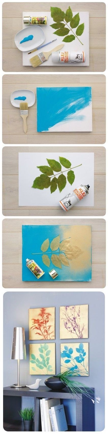 DIY spray paint plant pictures