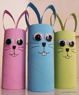 Easter Kid's Craft: Toilet Paper Roll Bunnies