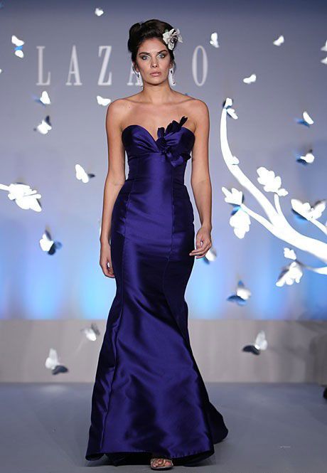 Elegant Dark Purple Bridesmaid Dress – Spring 2012 Collection by Lazaro