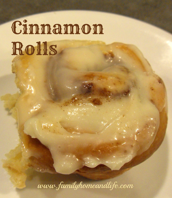 Family Home and Life: Cinnamon Rolls Recipe – week 26