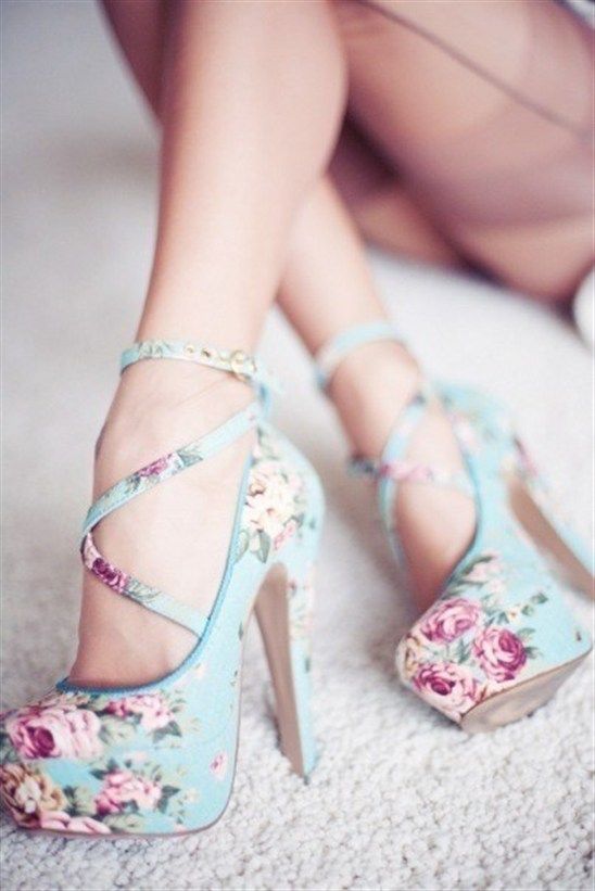 Floral heels…I don't typically pin heels because I am too tall to wear the