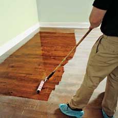 For the current house How to Refinish Wood Floors (without sanding)  I'll be