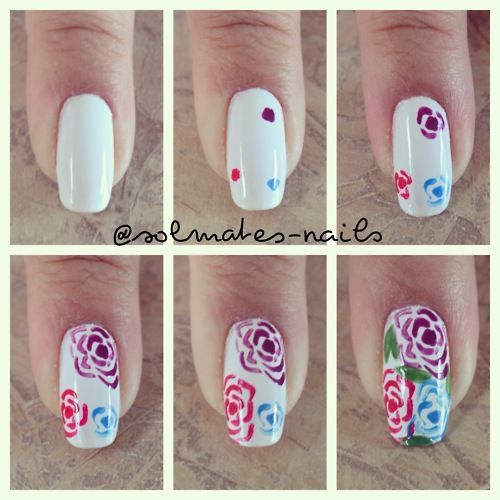 For those of you who are curious about my rose nails. I made a quick tutorial on