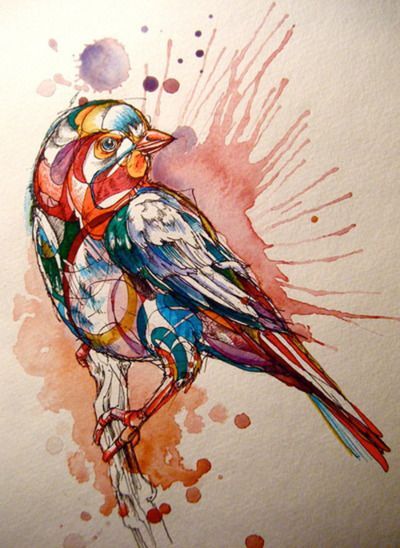 Gorgeous watercolour bird paintings by Abby Diamond. Love.