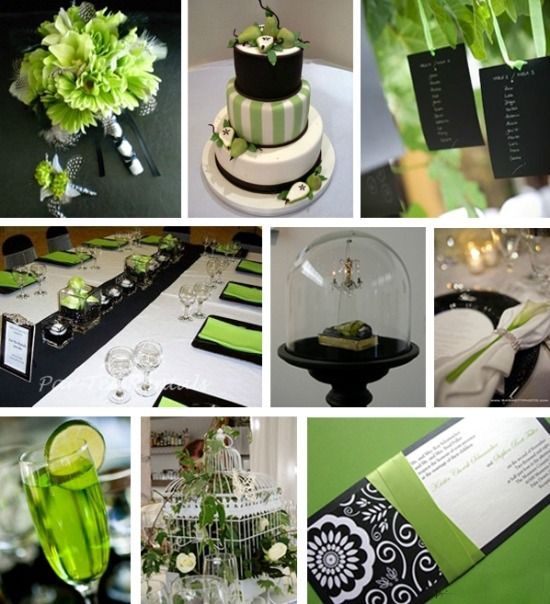 Green and Black Wedding #wedding