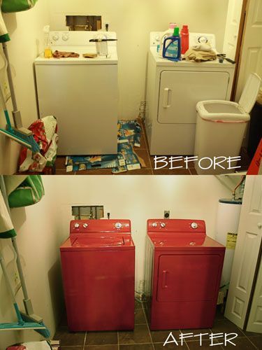 Ha! Why not? $ 10 Appliance Makeover using Rustoleum Protective Enamel Paint in