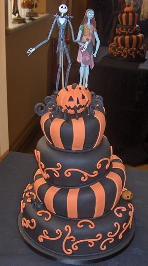 Halloween wedding cake