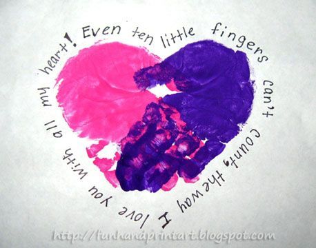 Handprint Heart with a Poem