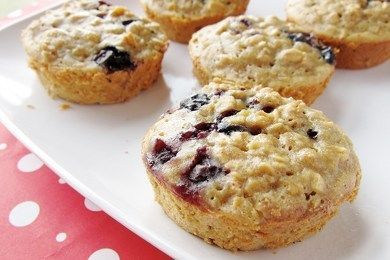 Healthy Blueberry Muffins Recipe  (makes 6 muffins)  1 cup granola (such as Casc