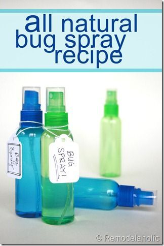 Homemade All Natural Bug Spray — I would just suggest using organic essential o
