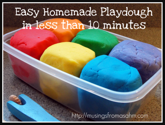 Homemade Playdough… in less than 10 minutes! Super Easy & Lasts much much long