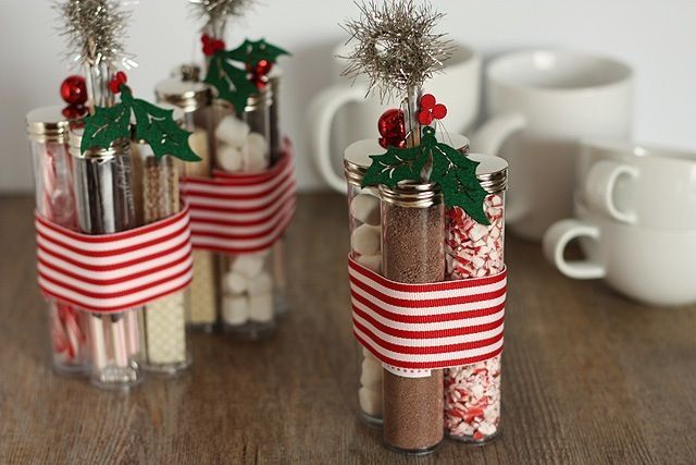 Hot chocolate kits, cute idea!  How about a basket at the front door all winter