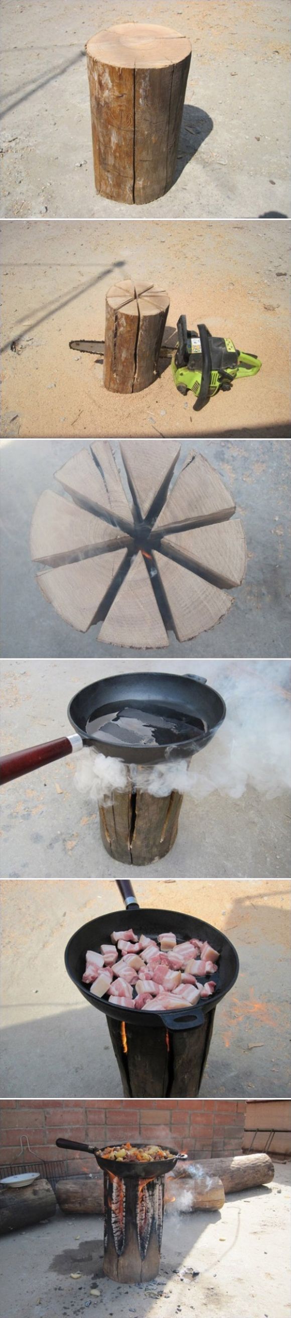 How to cook on a Log Fire     #genius #survival #camping #diy #homestead #farmli