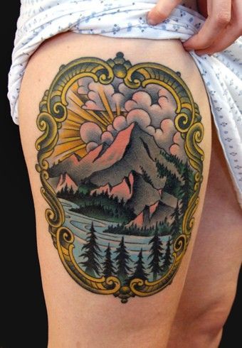 I'm working on some ideas for a quarter sleeve tattoo, and like the mountain