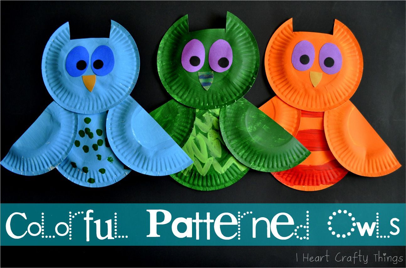 I HEART CRAFTY THINGS: Colorful Patterned Owls to go along with "The Little