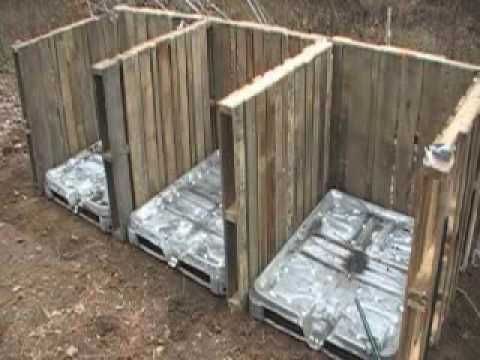 Ideas for using wooden pallets, including outdoor furniture and a compost bin