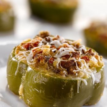 Italian Sausage Stuffed Bell Pepper Rings