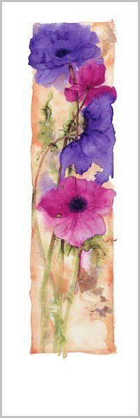 Jan Harbon   watercolor Love the composition – tall and thin… colours on the r