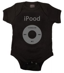 Kiditude – iPood Black iPod Onesie $17.95
