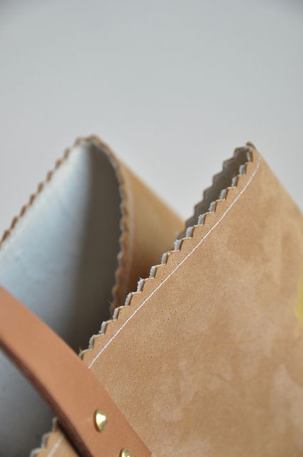 Leather and gold bag :: DIY instructions by // Between the Lines //, via Flickr