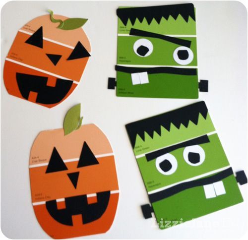 LizzieJane Baby: Paint Chip Halloween Craft