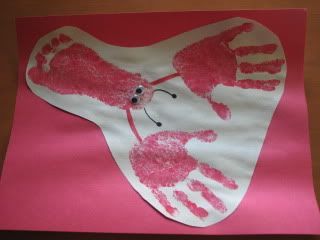 Lobster hand print art..how cute is this for a random infant art project @Christ