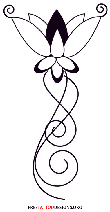 Lotus flower tattoo design