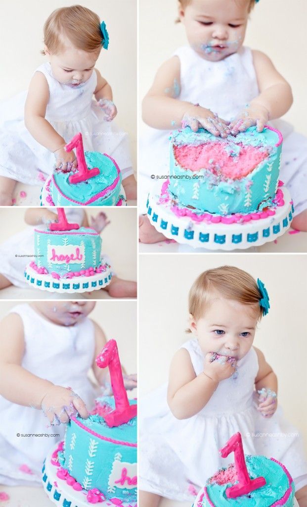 Love the idea of doing a First Birthday cake smash photo shoot!