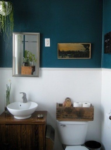 Love this dark teal color! Will use it in guest bath as accent wall color. Pair