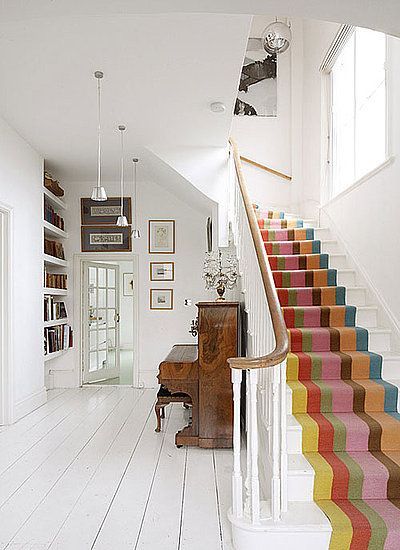 Love this unexpected staircase runner