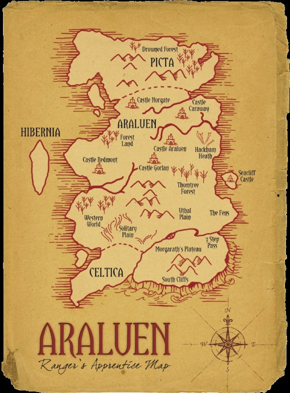 Map of Araluen - From the Ranger's Apprentice World