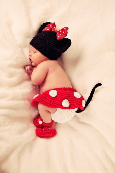 Minnie Mouse baby. When I have a baby I want someone to make these for me :)