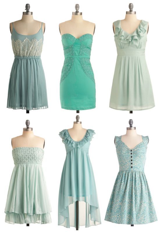 Mismatched Bridesmaid Dresses Aqua – Wedding Ideas, Wedding Trends, and Wedding