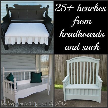 My Repurposed Life-over 25 bench tutorials from headboards and more.