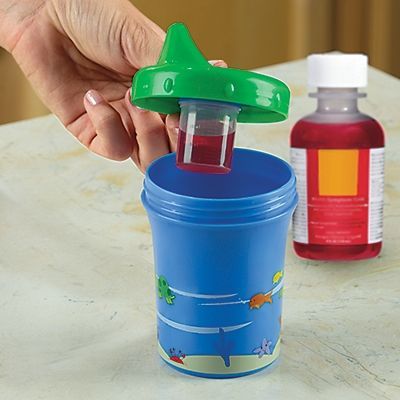 No more "I-won't-take-my-medicine" wars! This everyday sippy cup h