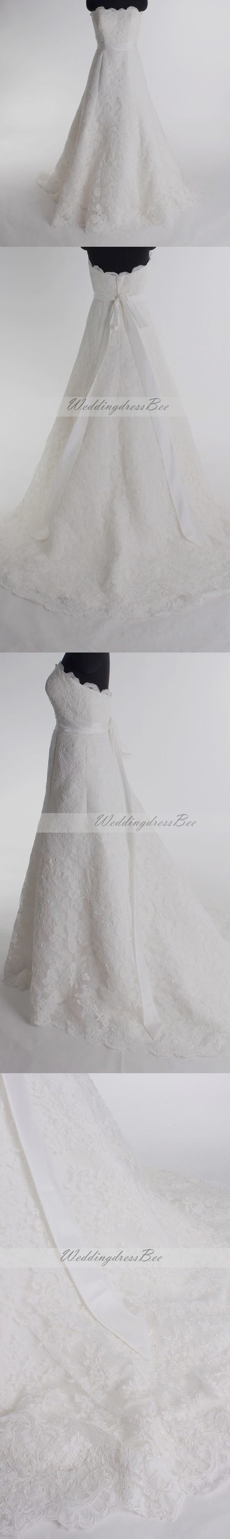 Perfect!!!! Gorgeous strapless a-line chapel train bridal gowns