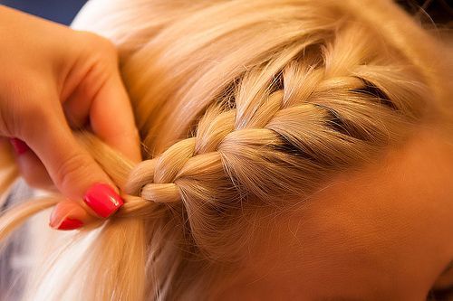 Perfect french braid bangs – i do this. love it.