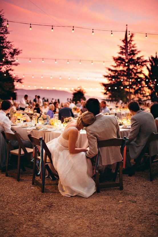 Picture-perfect moment at an outdoor wedding.