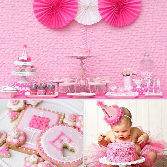 Pink Girlie First Birthday Party