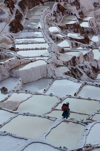 Salt evaporation ponds in Maras, Cusco, Peru