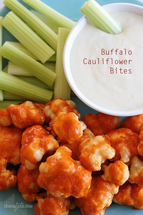 Spicy Buffalo Cauliflower Bites | Skinnytaste